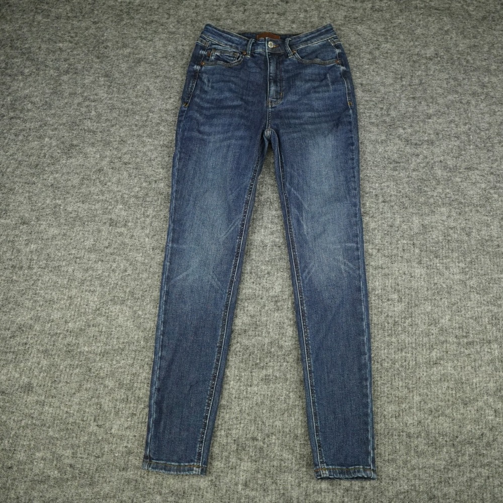 Judy Blue Jeans Womens 7/28 Denim Skinny Fit Dark Wash JB886092 Stretch Casual
